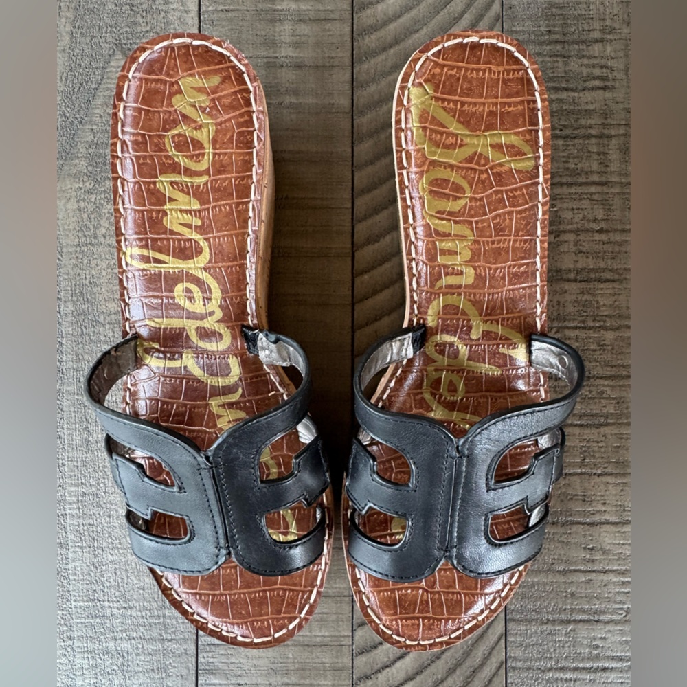 Sam Edelman Regis Leather Slip-On Wedge Sandal Women's Size 9.5 (NWT) - Picture 3 of 16